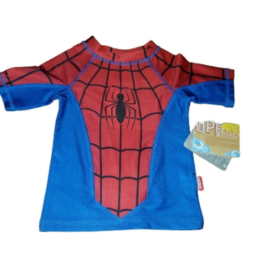 Marvel Spider-Man Rash Guard for Kids Size 2 Blue